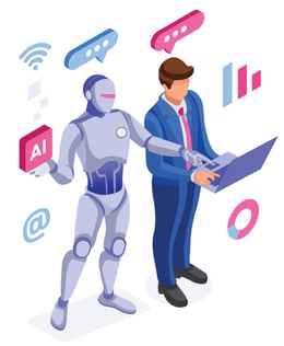 Illustration: A Robot symbolizing Artificial Intelligence Assistance 