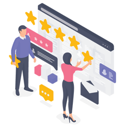Illustration: customer reviews and feedback