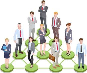 Illustration: Communication between members of organization 