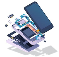 Illustration: Phone exploded view 