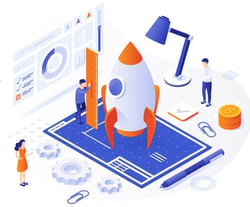 Illustration: plan a rocket design 