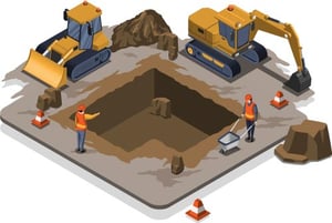 Illustration: Construction Site - Use Right Tools